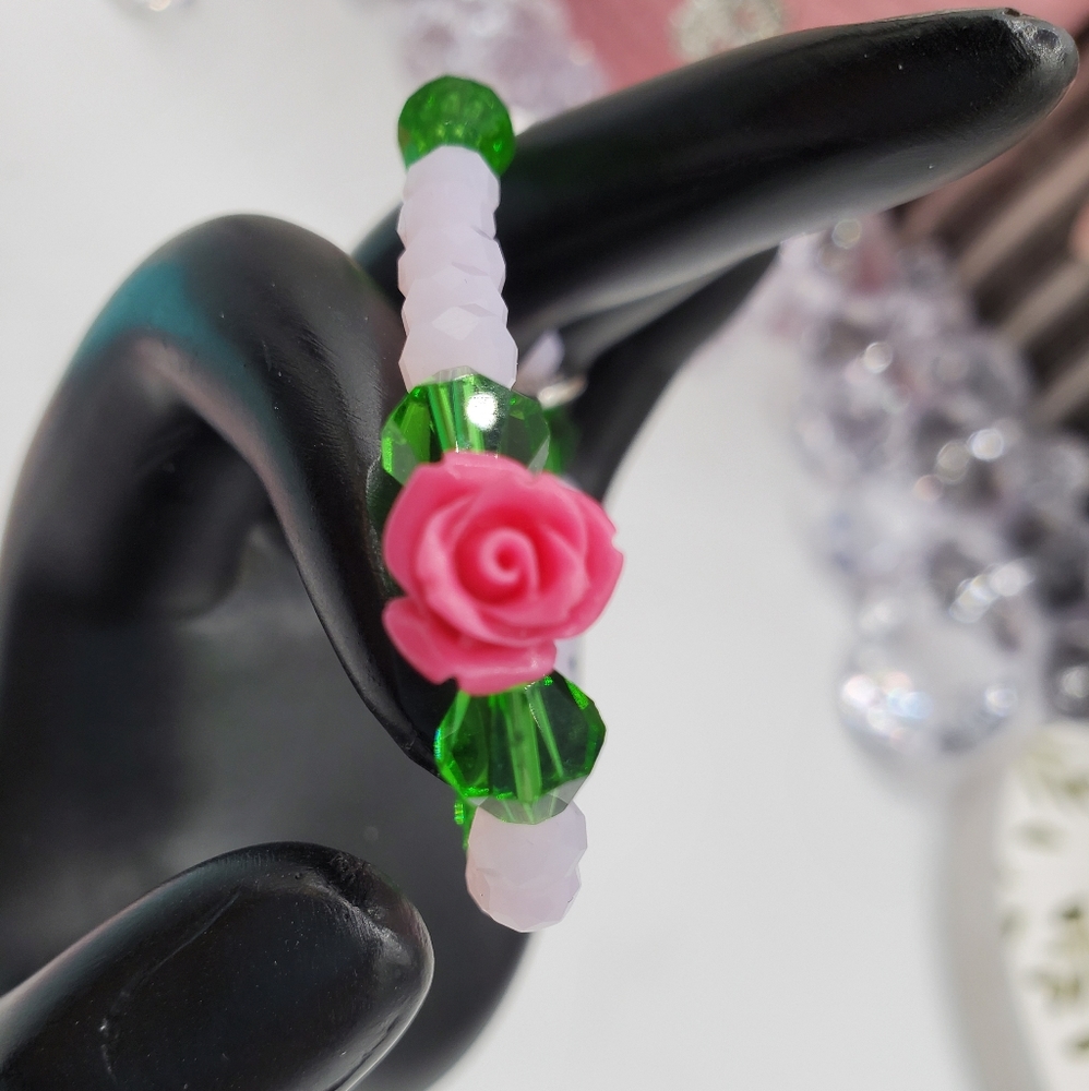Pink rose bracelet - Picture 3 of 3